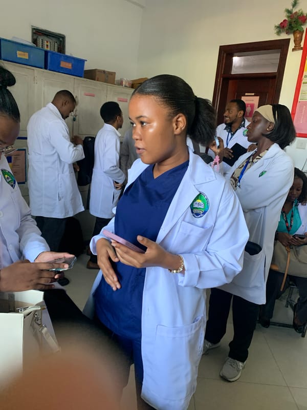 Medical students gather at Dar es Salaam facility