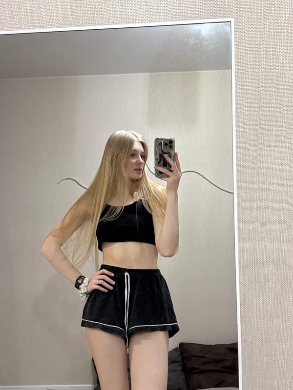 Woman takes classroom selfies in Perm, Russia