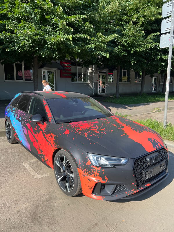 Custom-wrapped Audi spotted multiple times across Krasnodar streets