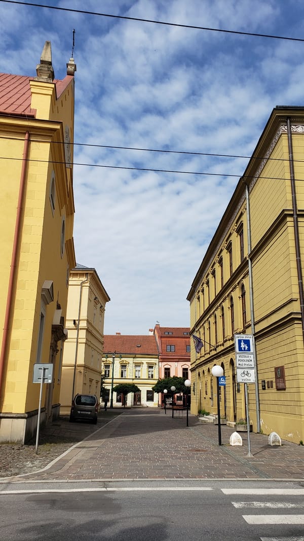 Morning walk through Prešov's historic city center