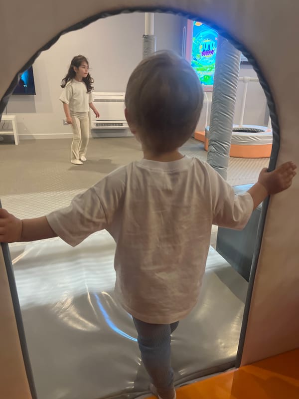 Children enjoy morning playtime at Uzhhorod indoor facility