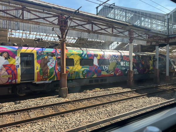 Colorful Avanti West Coast train spotted at Crewe station