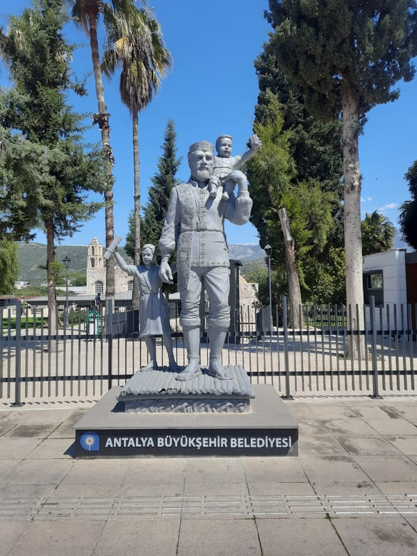 Public gathering documented in Demre Turkey town square