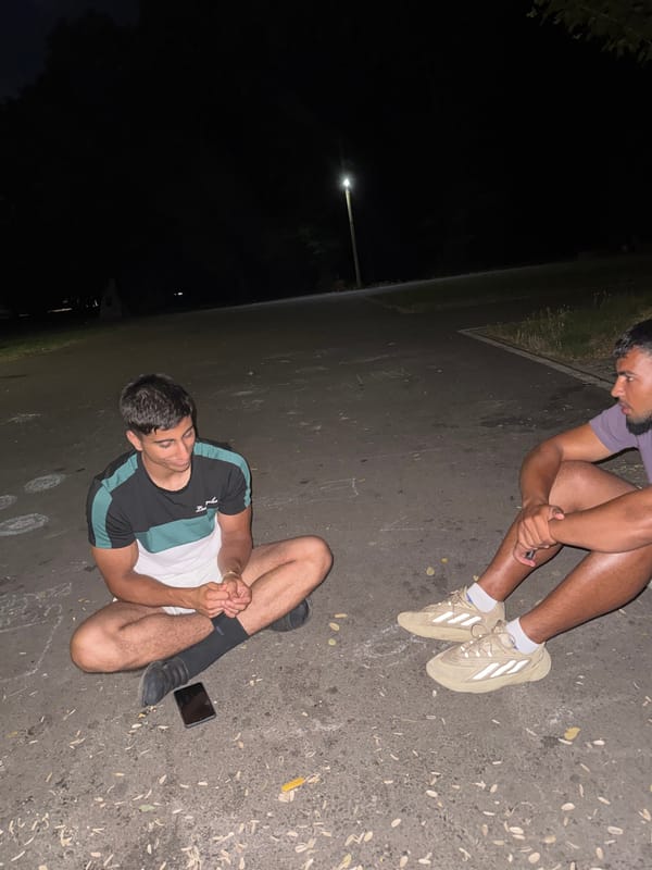 Late-night hangout on the streets of Sredets, Bulgaria