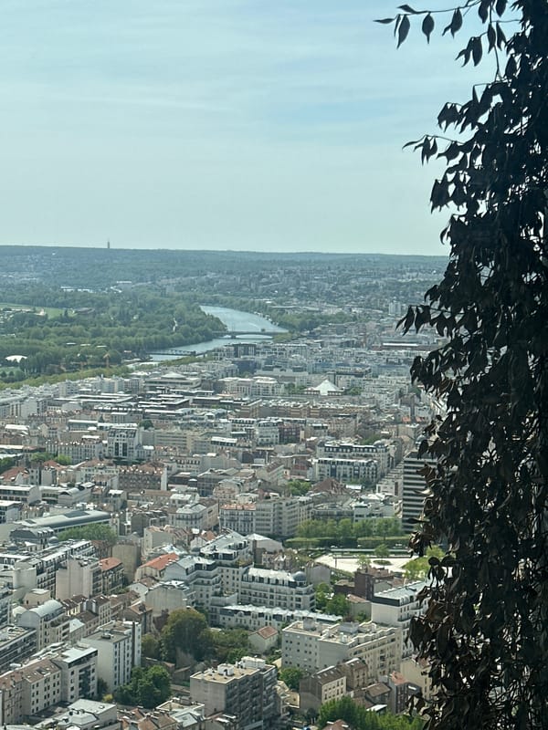 Elevated cityscape view captured from Puteaux, France