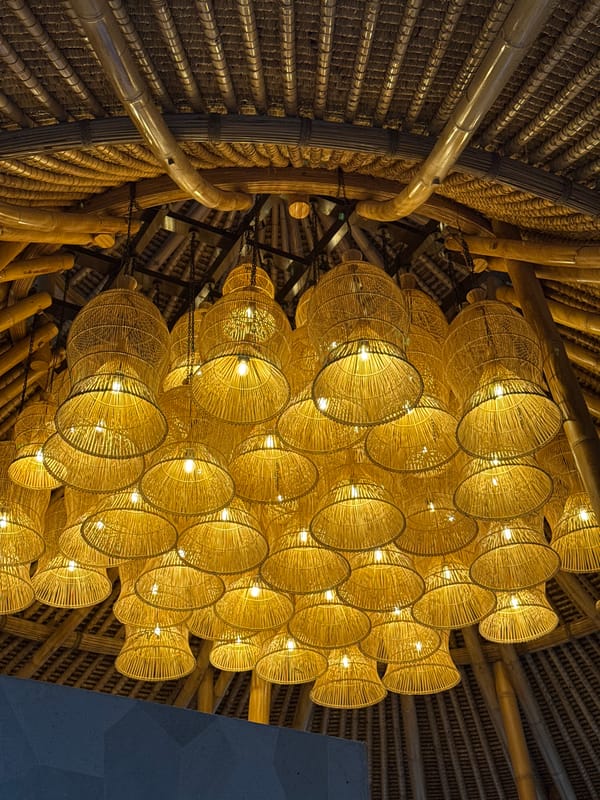 Beach resort dining and lounging areas documented in Indonesia