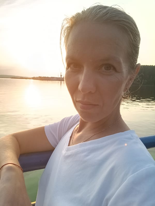 Sunset along the Kama River promenade in Chaikovsky