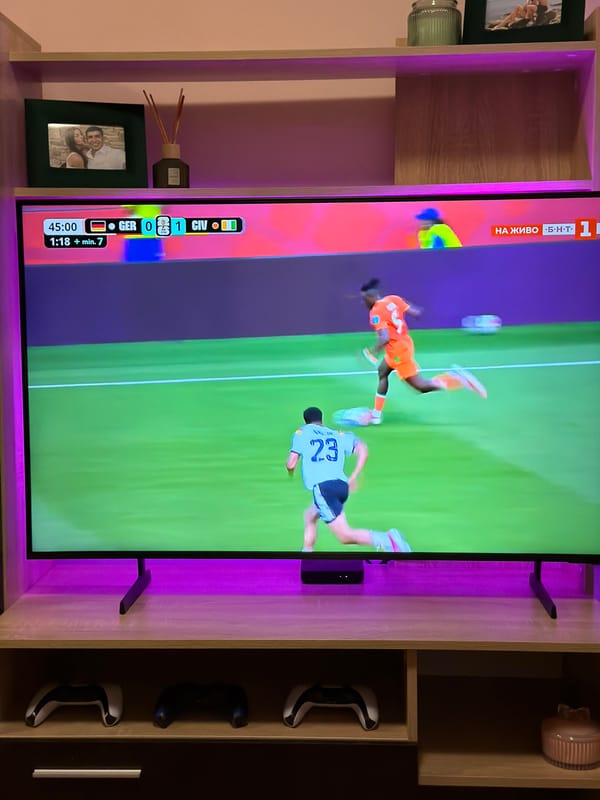 Watching the World Cup at home in Lovech, rooting for Ivory Coast