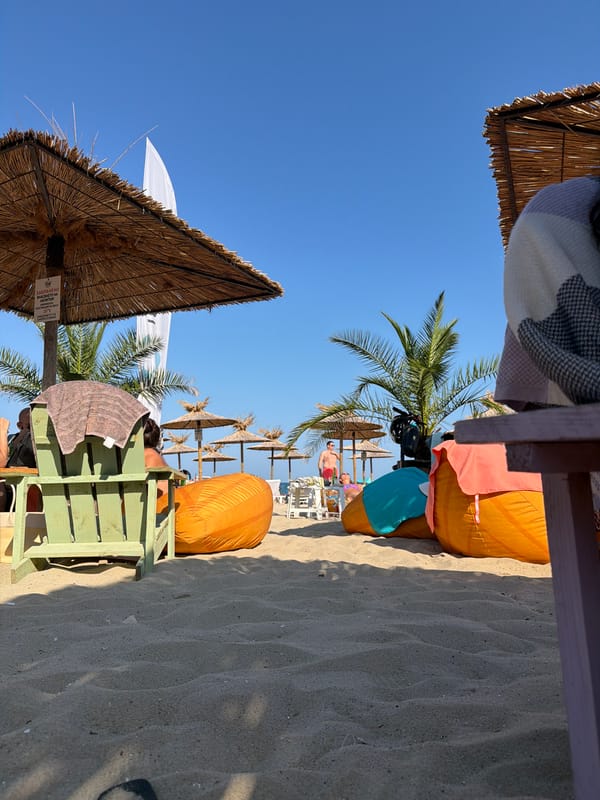 Lazy afternoon at a beachside setup in Varna, Bulgaria