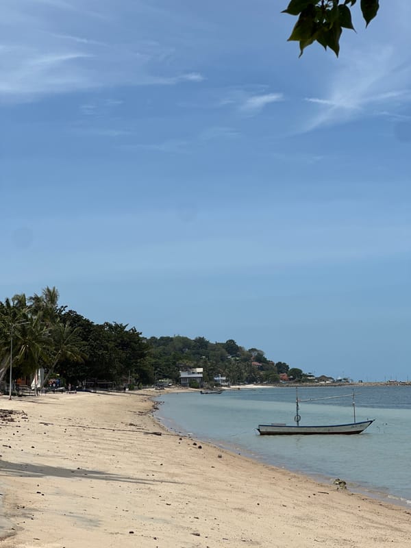 Quiet morning at a beachside property on Koh Phangan