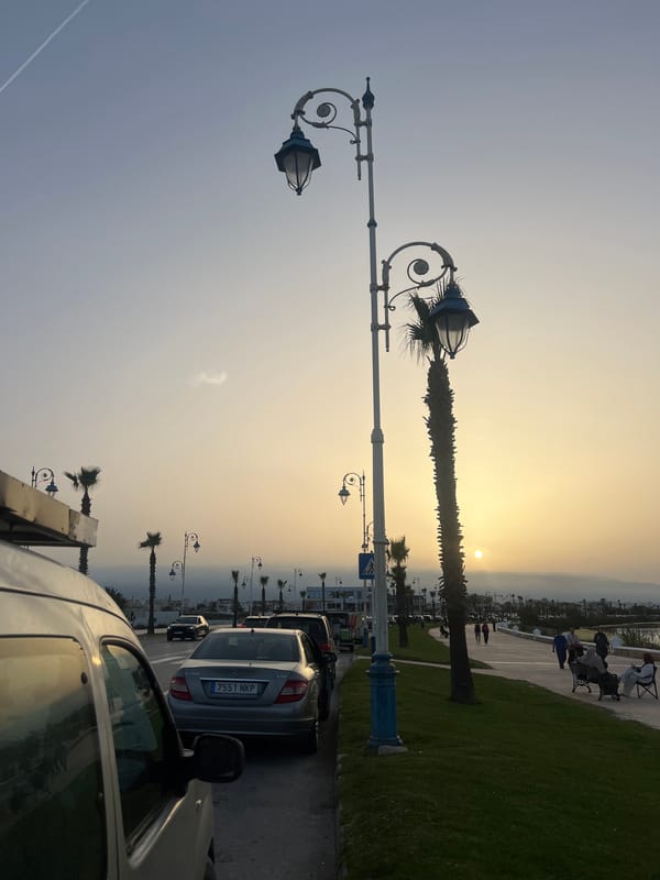 Sunset documentation along Martil coast captures golden hour moments