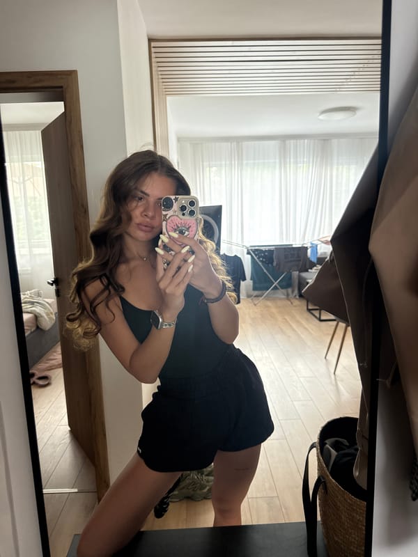Mirror selfies at home in Plovdiv, July morning