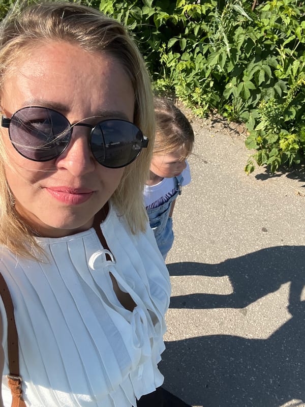 Sunny selfies on a summer afternoon in Chaikovsky