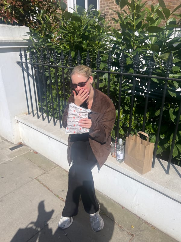 Customer shops at Dal Fiorentino Italian deli in London