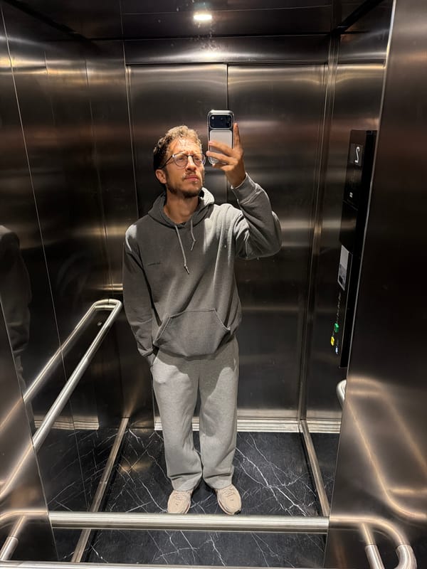 Man Takes Selfie in Elevator in Larnaca Cyprus