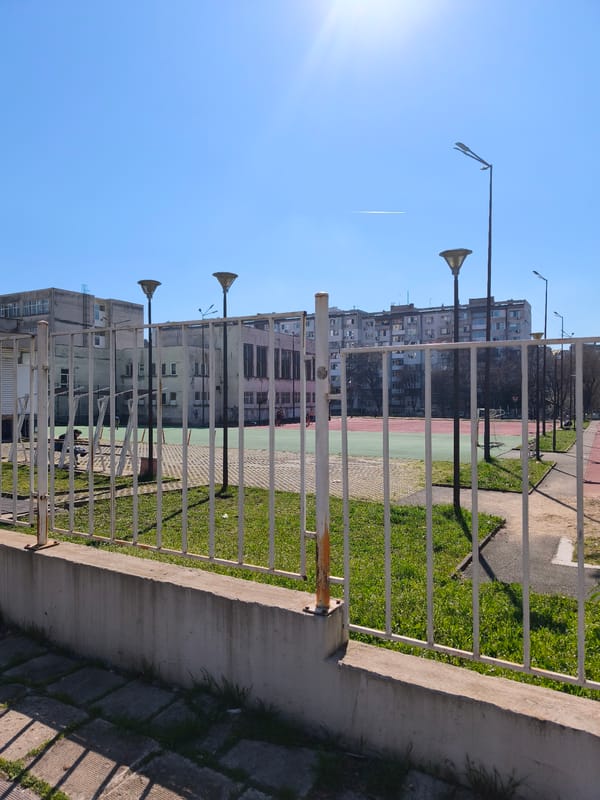 Urban sports court observed in Burgas, Bulgaria