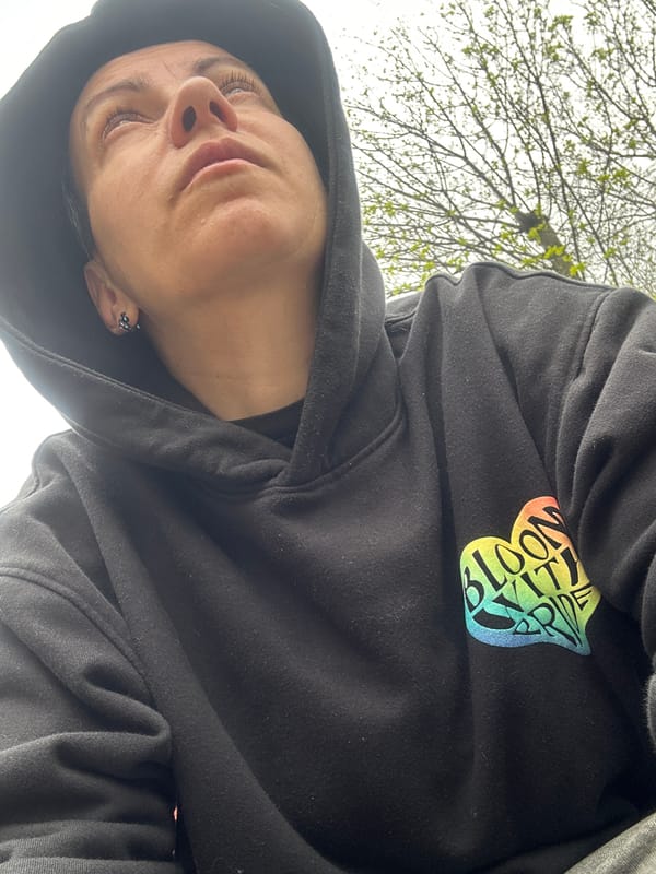 Person in Pride sweatshirt spotted in Sofia cafe