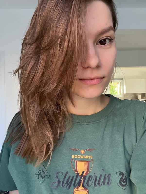 Woman documents beauty haul and skincare routine in Limassol