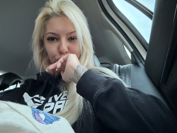 Woman with teddy bear observed waiting in car