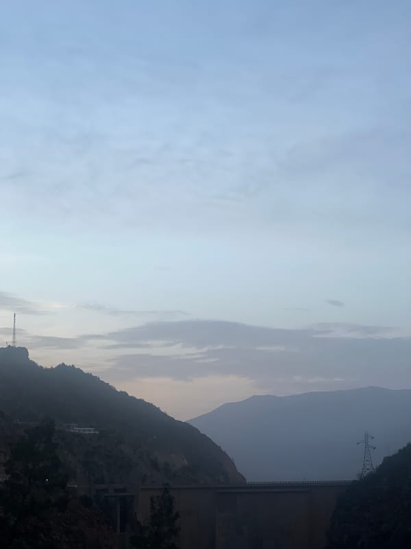 Morning landscape view documented near Bin El Ouidane dam, Morocco