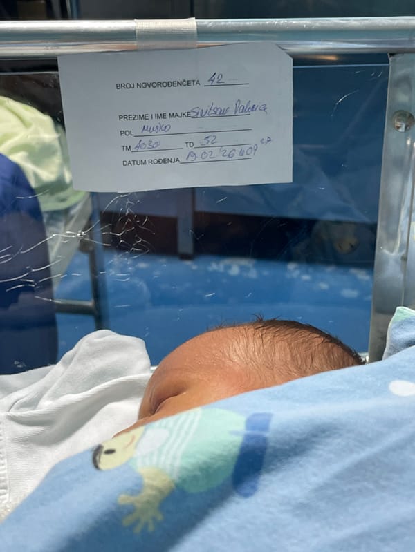 Baby born in Herceg Novi, Montenegro hospital February 21