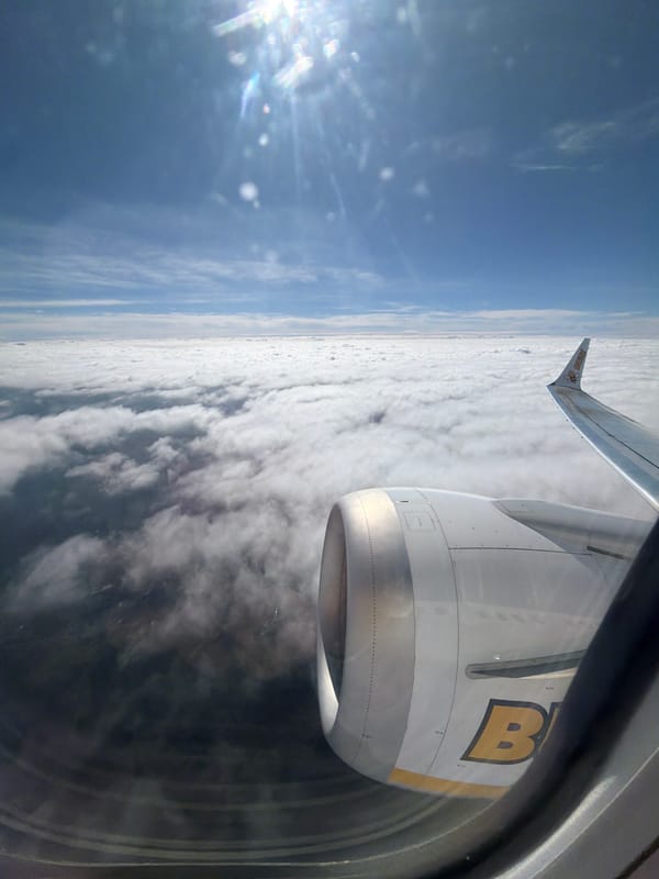 Passenger captures aerial view over Poland from aircraft window