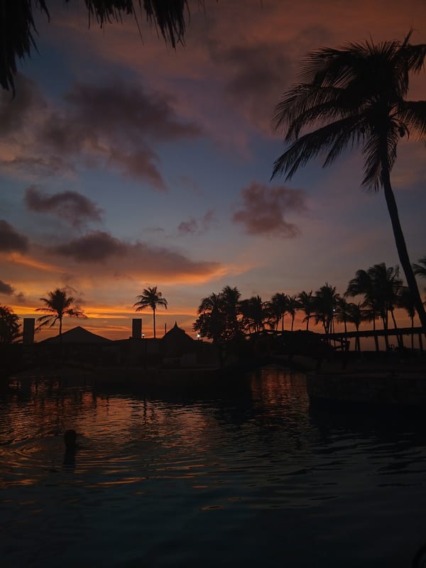 Tropical sunset scenes captured across Venezuelan resort locations