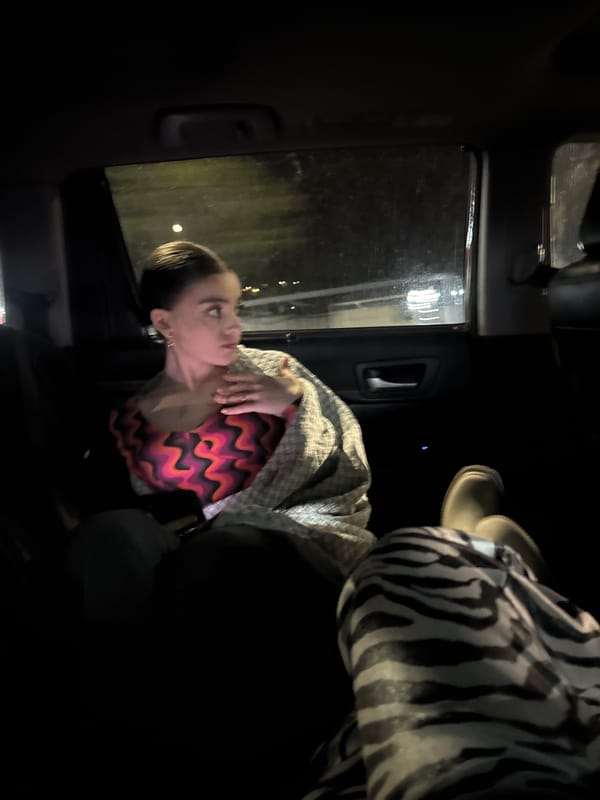 Woman observed in vehicle interior in Verin Ptghni, Armenia