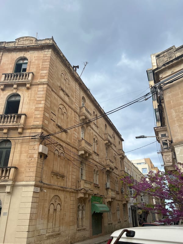 Street scenes captured in historic Sliema, Malta