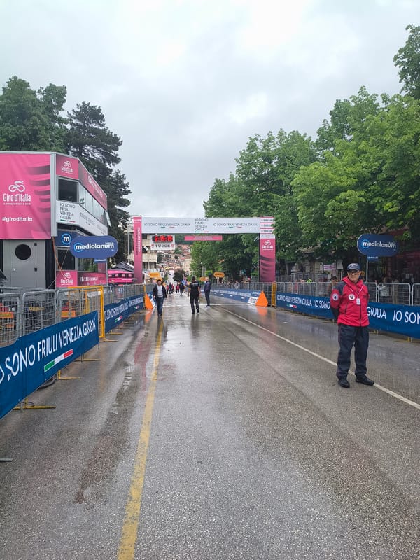 Giro d'Italia cycling event held in rainy Veliko Tarnovo