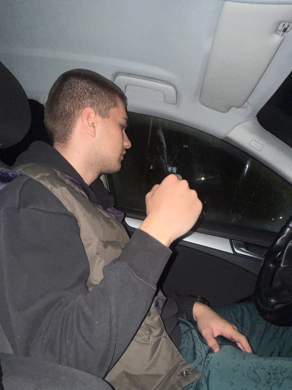 Nighttime car scene captured by witnesses in Pleven