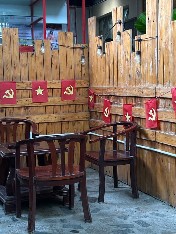 Morning visit to koi pond restaurant in Vietnam