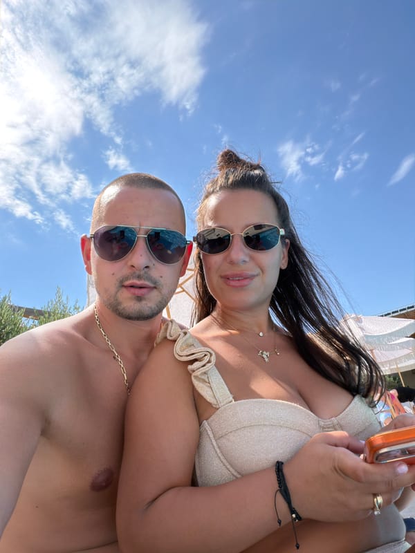 Summer day at a Burgas aqua park, poolside and relaxed