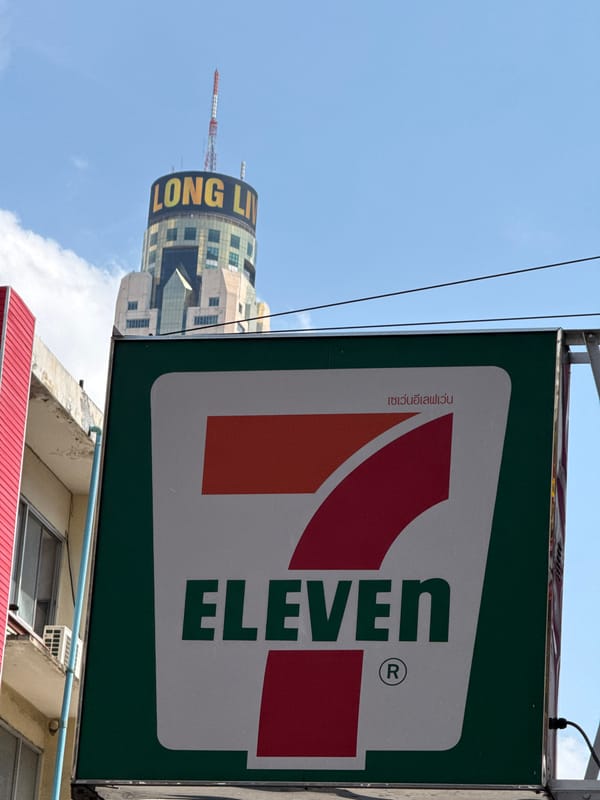 7-Eleven store sign spotted in Bangkok street scene