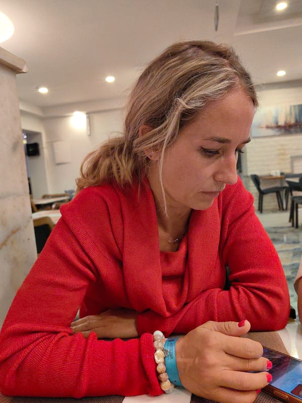 Woman observed dining in Ürgüp restaurant area