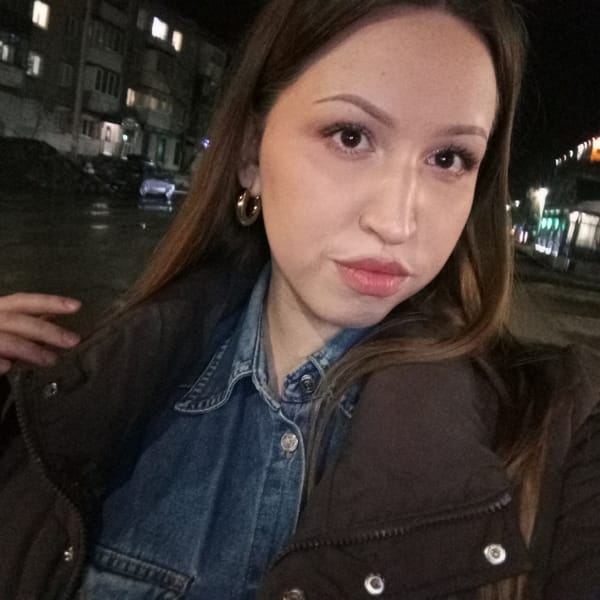 Woman takes nighttime selfie in Chaikovsky, Russia