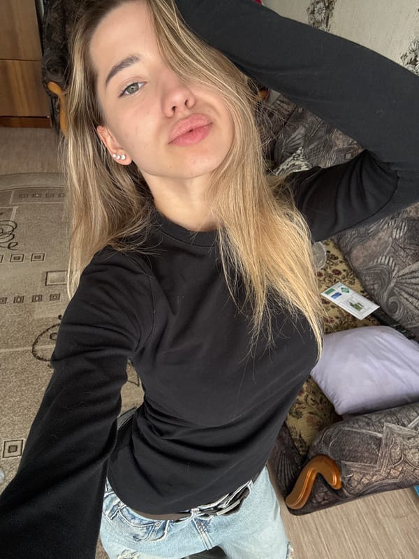 Woman documents daily life through selfies in Noviy, Russia