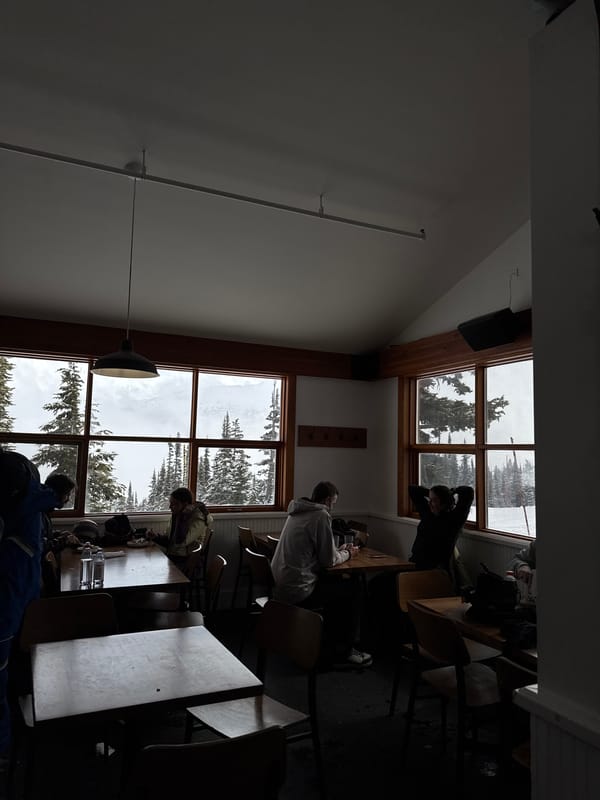 Diners enjoy mountain views at Whistler restaurant