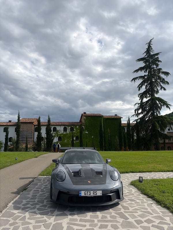 Luxury car and poolside scenes documented in Napareuli, Georgia