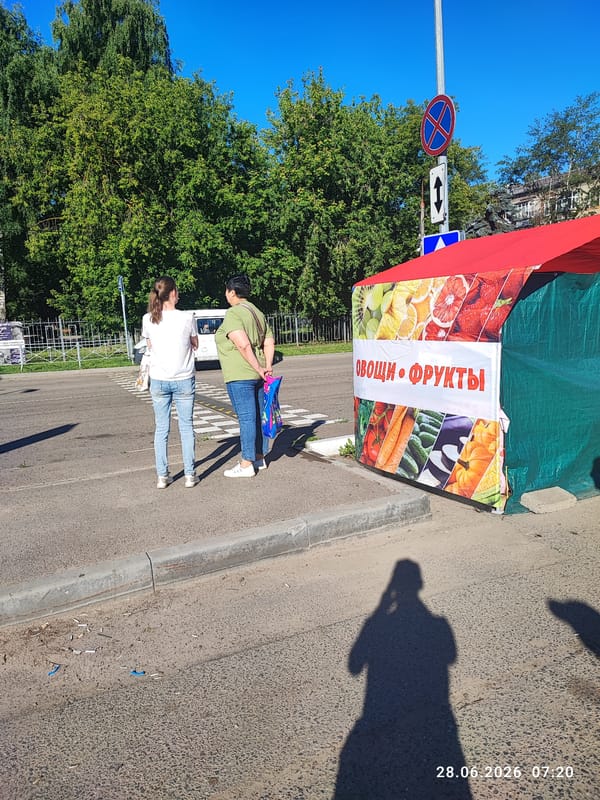 Sunday morning street life across Lytkarino, Russia
