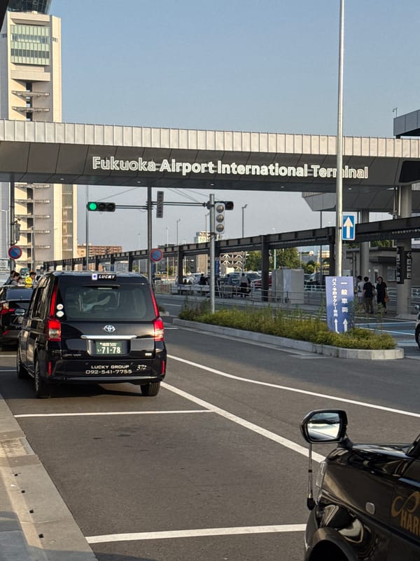 Traveler's hour-long journey documented through Fukuoka Airport and city