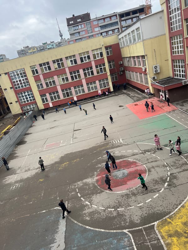 Students enjoy recess break at Ruse school