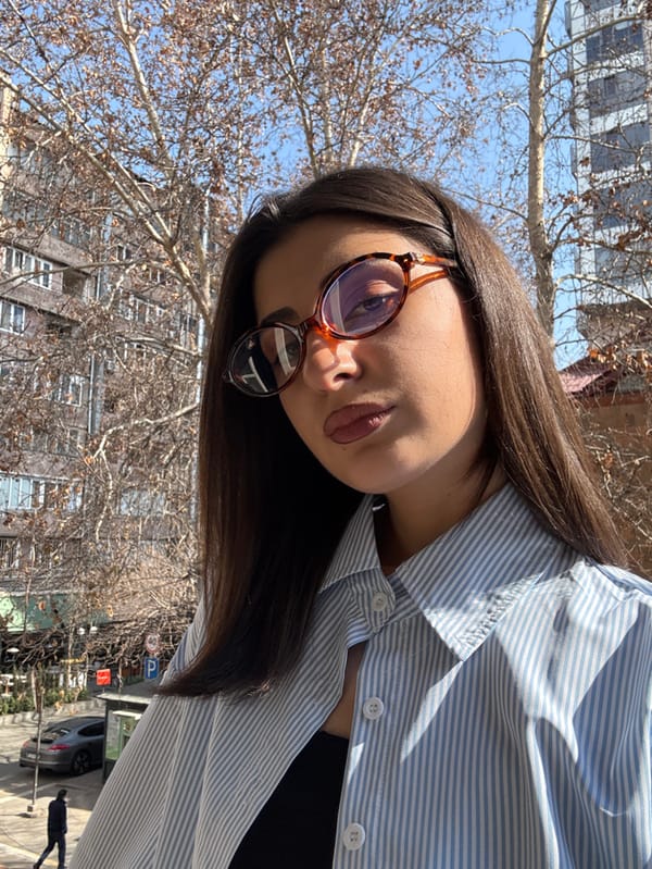 Woman documented in multiple locations across Yerevan morning hours