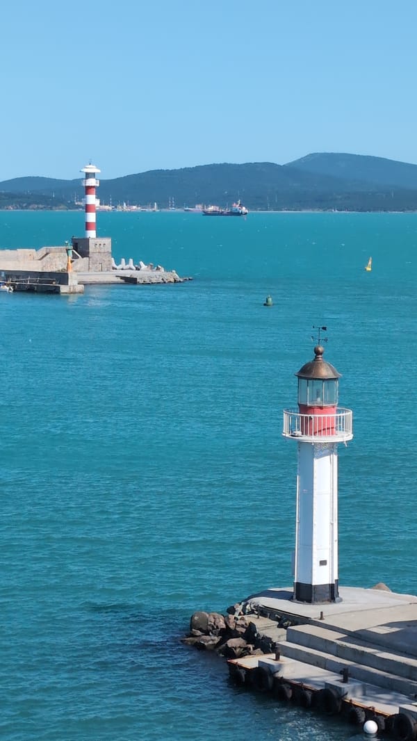 Burgas lighthouse and port documented in sunny coastal photography session