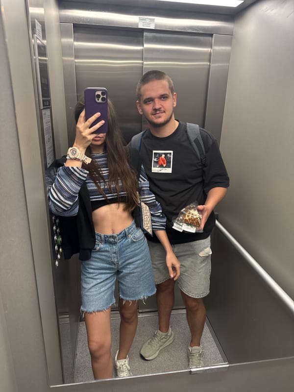 Woman takes mirror selfies in Plovdiv indoor setting