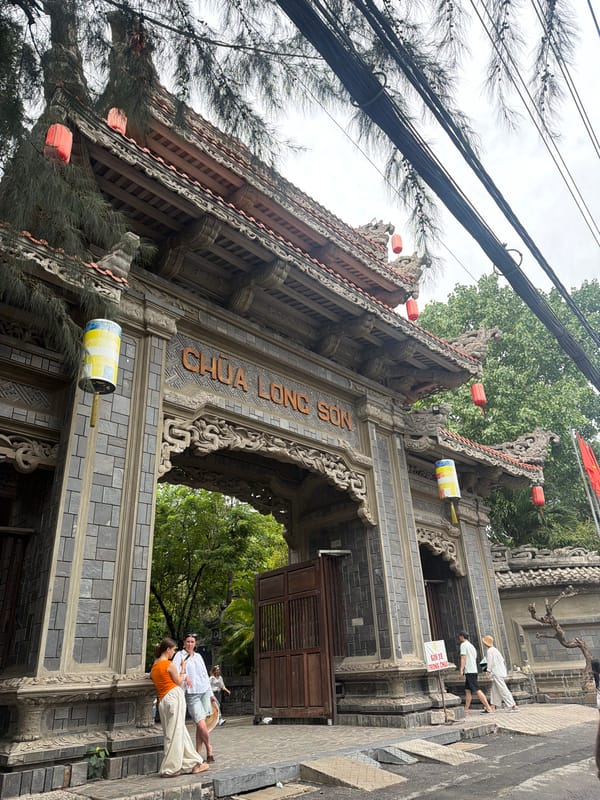 Early morning documentation of Long Son Pagoda temple complex