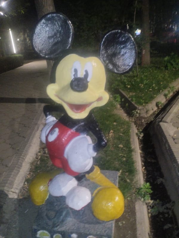 Bishkek amusement park alive on a summer night