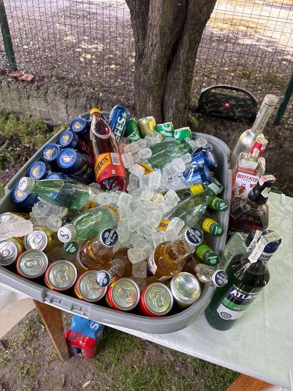 Outdoor party with drinks and decorations in Sofia