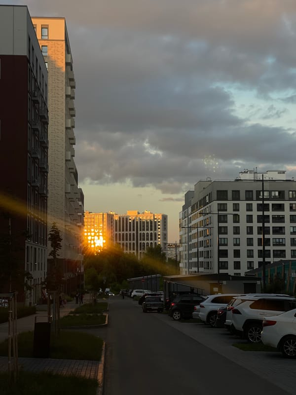 Afternoon snapshots: garages, city streets, a turntable, a mirror selfie