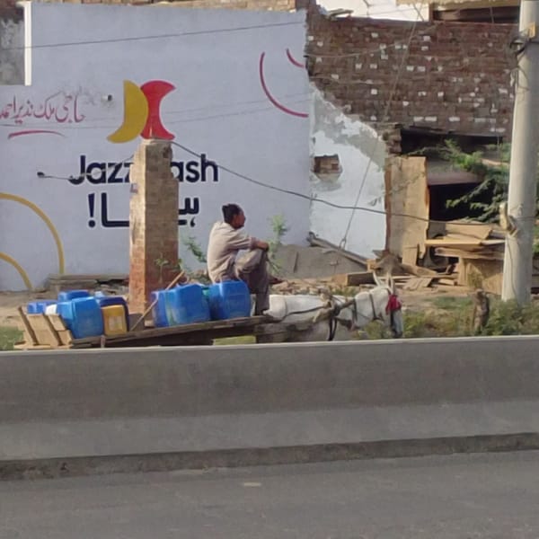 Daily life moments captured in rural Pakistani town